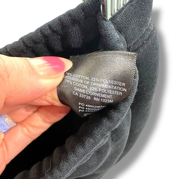 Aritzia TNA Black Cozy Fleece Sweatfleece Mega Cargo Jogger Thick Sweatpants XS - Picture 13 of 13